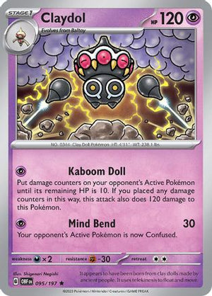 Claydol 95 - SV03 Obsidian Flames Holofoil - Poke-Collect