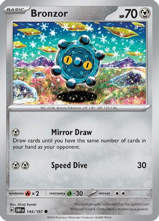 Bronzor 144 - SV03 Obsidian Flames - Poke-Collect