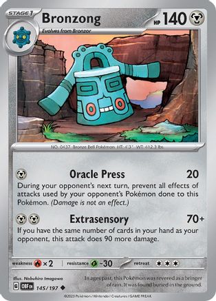 Bronzong 145 - SV03 Obsidian Flames Reverse Holofoil - Poke-Collect