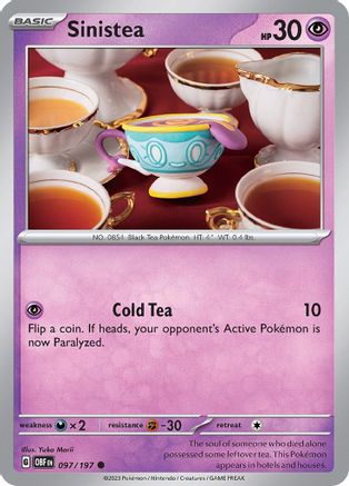 Sinistea 97 - SV03 Obsidian Flames Reverse Holofoil - Poke-Collect