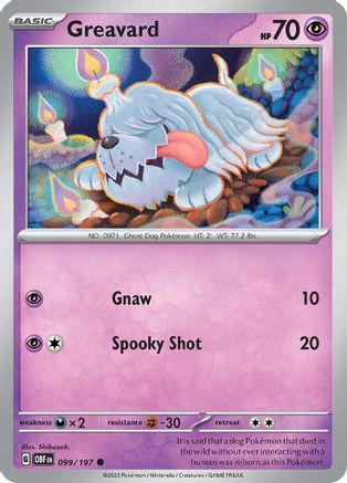 Greavard - 099/197 99 - SV03 Obsidian Flames Reverse Holofoil - Poke-Collect