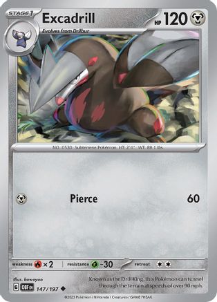 Excadrill 147 - SV03 Obsidian Flames Reverse Holofoil - Poke-Collect