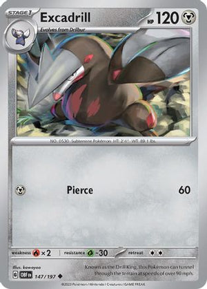 Excadrill 147 - SV03 Obsidian Flames Reverse Holofoil - Poke-Collect