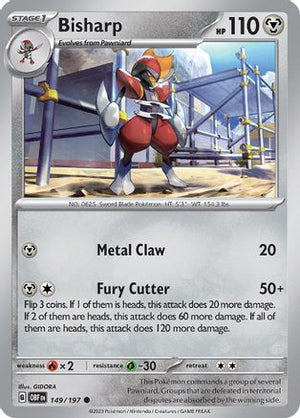 Bisharp 149 - SV03 Obsidian Flames Reverse Holofoil - Poke-Collect