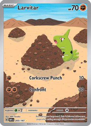 Larvitar - 203/197 203 - SV03 Obsidian Flames Holofoil - Poke-Collect