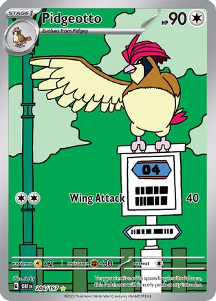 Pidgeotto - 208/197 208 - SV03 Obsidian Flames Holofoil - Poke-Collect
