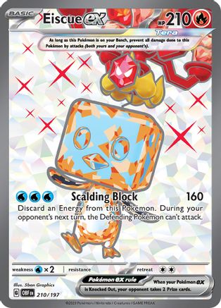 Eiscue ex - 210-197 210 - SV03 Obsidian Flames Holofoil - Poke-Collect