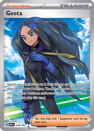 Geeta - 218/197 218 - SV03 Obsidian Flames Holofoil - Poke-Collect