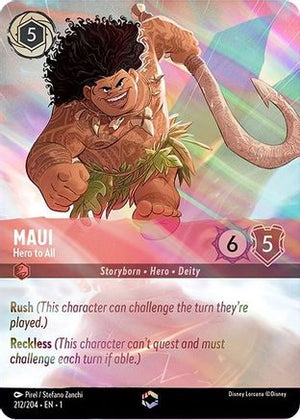 Maui - Hero to All (Enchanted) (212/204) - The First Chapter Holofoil