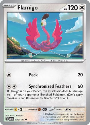 Flamigo 185 - SV03 Obsidian Flames Reverse Holofoil - Poke-Collect