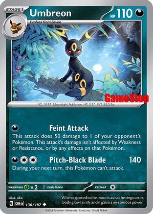 Umbreon (GameStop Exclusive) 130 - SV Scarlet & Violet Promo Cards Reverse Holofoil - Poke-Collect