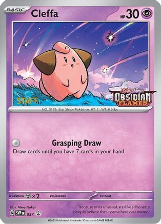Cleffa - 037 (Prerelease) [Staff] 37 - SV Scarlet & Violet Promo Cards Holofoil - Poke-Collect
