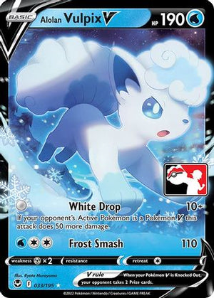Alolan Vulpix V 33 - Prize Pack Series Cards Holofoil