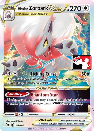 Hisuian Zoroark VSTAR 147 - Prize Pack Series Three Holofoil - Poke-Collect