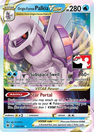 Origin Forme Palkia VSTAR 40 - Prize Pack Series Three Holofoil - Poke-Collect