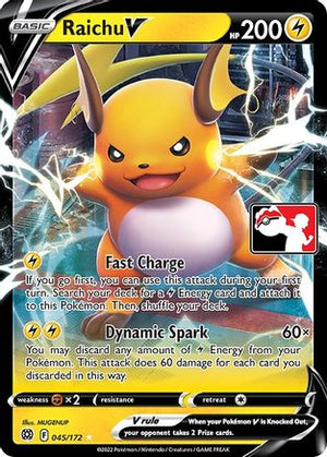 Raichu V 45 - Prize Pack Series Three Holofoil - Poke-Collect