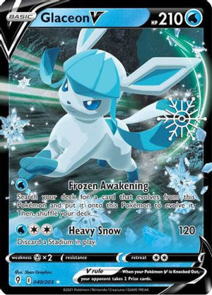 Glaceon V - 040/203 (Holiday Calendar) 40 - Miscellaneous Cards & Products Holofoil - Poke-Collect
