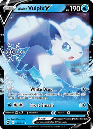 Alolan Vulpix V - 033/195 (Holiday Calendar) 33 - Miscellaneous Cards & Products Holofoil