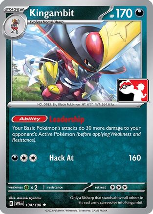 Kingambit 134 - Prize Pack Series Cards - Poke-Collect