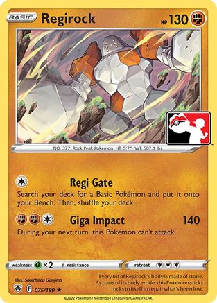 Regirock 75 - Prize Pack Series Cards - Poke-Collect
