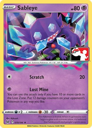 Sableye 70 - Prize Pack Series Cards - Poke-Collect