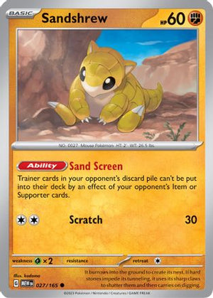 Sandshrew 27 - SV Scarlet and Violet 151 - Poke-Collect