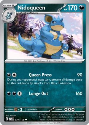 Nidoqueen 31 - SV Scarlet and Violet 151 Reverse Holofoil - Poke-Collect