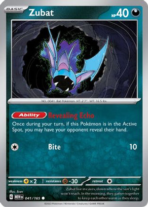 Zubat 41 - SV Scarlet and Violet 151 Reverse Holofoil - Poke-Collect