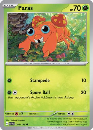 Paras 46 - SV Scarlet & Violet 151 Reverse Holofoil - Poke-Collect