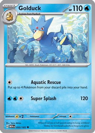 Golduck 55 - SV Scarlet & Violet 151 Reverse Holofoil - Poke-Collect