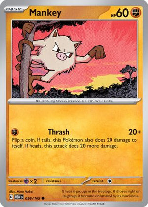 Mankey 56 - SV Scarlet and Violet 151 - Poke-Collect