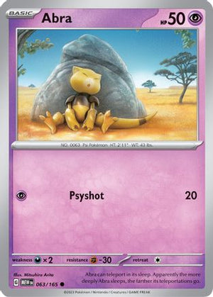 Abra 63 - SV Scarlet and Violet 151 - Poke-Collect