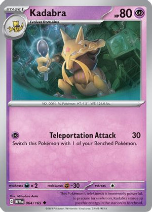 Kadabra 64 - SV Scarlet & Violet 151 Reverse Holofoil - Poke-Collect