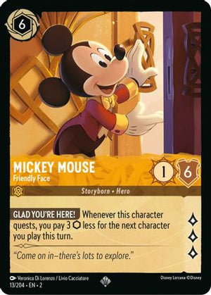 Mickey Mouse - Friendly Face (13/204) - Rise of the Floodborn Cold Foil