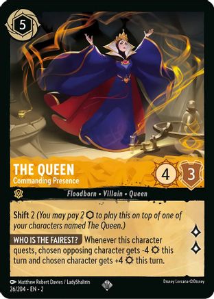 The Queen - Commanding Presence (26/204) - Rise of the Floodborn Cold Foil