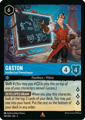 Gaston - Intellectual Powerhouse (147/204) - Rise of the Floodborn Cold Foil