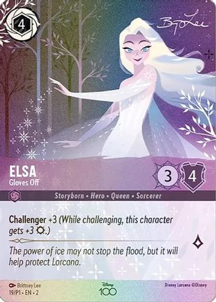 Elsa - Gloves Off (Alternate Art) (19) - Disney100 Promos Holofoil