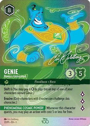 Genie - Powers Unleashed (Alternate Art) (20) - Disney100 Promos Holofoil