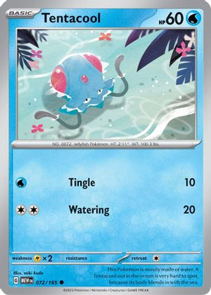 Tentacool 72 - SV Scarlet and Violet 151 Reverse Holofoil - Poke-Collect
