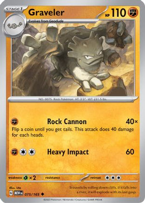 Graveler 75 - SV Scarlet & Violet 151 Reverse Holofoil - Poke-Collect