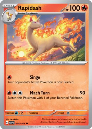 Rapidash 78 - SV Scarlet & Violet 151 Reverse Holofoil - Poke-Collect