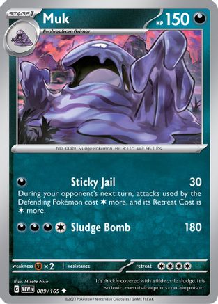Muk 89 - SV Scarlet and Violet 151 Reverse Holofoil - Poke-Collect