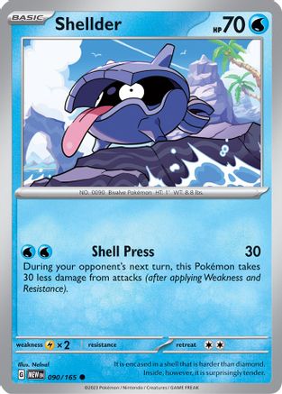 Shellder 90 - SV Scarlet and Violet 151 Reverse Holofoil - Poke-Collect