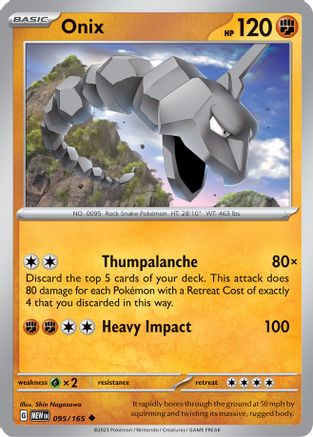 Onix 95 - SV Scarlet & Violet 151 - Poke-Collect