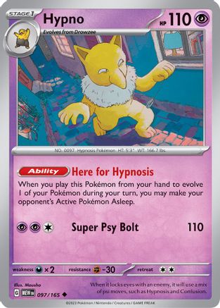 Hypno 97 - SV Scarlet & Violet 151 - Poke-Collect