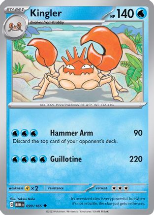 Kingler 99 - SV Scarlet & Violet 151 - Poke-Collect