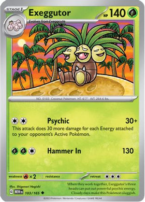 Exeggutor 103 - SV Scarlet and Violet 151 - Poke-Collect