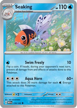 Seaking 119 - SV Scarlet and Violet 151 Reverse Holofoil - Poke-Collect