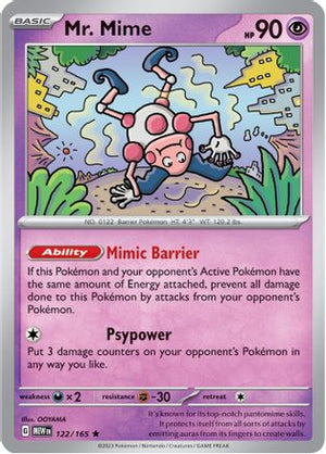 Mr. Mime - 122/165 122 - SV Scarlet and Violet 151 Holofoil - Poke-Collect