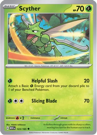 Scyther 123 - SV Scarlet & Violet 151 Reverse Holofoil - Poke-Collect